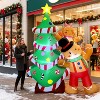 Itopfox 8FT Inflatable Christmas Tree and Gingerbread Man Outdoor Decoration with 5 LED Lights Stakes Sandbags Fast Automatic Inflation - 2 of 4