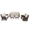 Buenhomino 6 Piece Patio Furniture Set, Wicker Patio Conversation Sets with Swivel Chairs, Outdoor Sectional Sofa Sets with 2 Ottoman for Backyard - 3 of 4