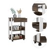 NicBex 1 Drawer Rolling Kitchen Island Cart with 2 Open Shelves,Kitchen Island on Wheels with Storage,Island Table for Kitchen - 4 of 4