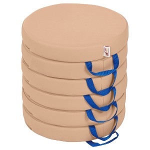 ECR4Kids SoftZone Floor Cushions, Round, 6-Piece - 1 of 4