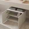 Luck Live 31.49in 2-door storage cabinet, modern standalone cabinet, suitable for living room, office, living room, ivory white - 3 of 4