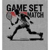 "Game Set Match" Tennis Sports Adult Long Sleeve Hoodie - 2 of 3