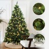 LuxenHome 7.5Ft Pre-Lit Green Full Artificial Pine Christmas Tree with Metal Stand - 2 of 4