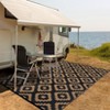 Outdoor Modern Reversible Erasable Area Rugs for Garden Backyard Large Portable Lightweight Plastic Straw Rug for Camping RV Auto Patio Picnic Mat - 2 of 4