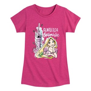 Girls' - Disney - Fearless & Optimistic Fitted Short Sleeve Graphic T-Shirt - 1 of 4