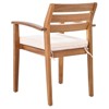 VisioGear 7 Pieces Outdoor Wood Dining Set with Removable Cushions, Ergonomic Chairs And Bench, Thicker Table, Natural, 78.7"*36"*29.5" - 4 of 4