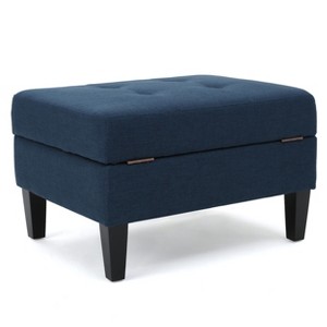 NicBex Modern 28" Rectangle Storage Ottomans Wood Footstools with Button Tufted Top for Bedroom and Living Room - 1 of 4