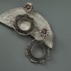 SOHI Women's Antique Silver Daisy Circular Swirl Drop Earrings - 2 of 4