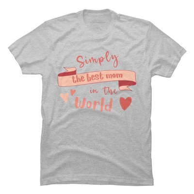 Men's Design By Humans Mother's Day Simply the Best Mom Banner By BoogieCreates T-Shirt