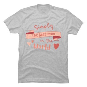 Men's Design By Humans Mother's Day Simply the Best Mom Banner By BoogieCreates T-Shirt - 1 of 2