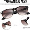 Attop Polarized Sunglasses Retro Square Design Sunglasses UV400 Fashion, Gradient Brown Frame, Brown Lenses - 3 of 4