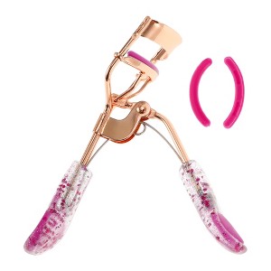 Unique Bargains Women Heart Pattern Handle Eyelash Curler for Travel 1 Pc - 1 of 3