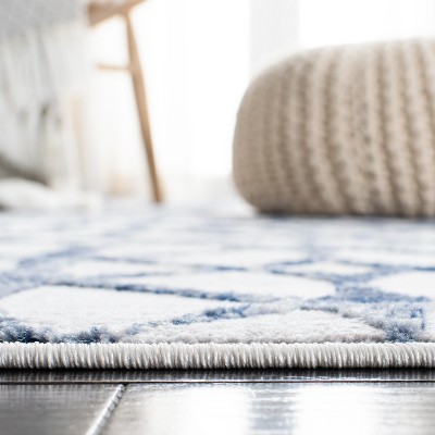 Amelia 8' x 10' Grey and Navy Geometric Area Rug