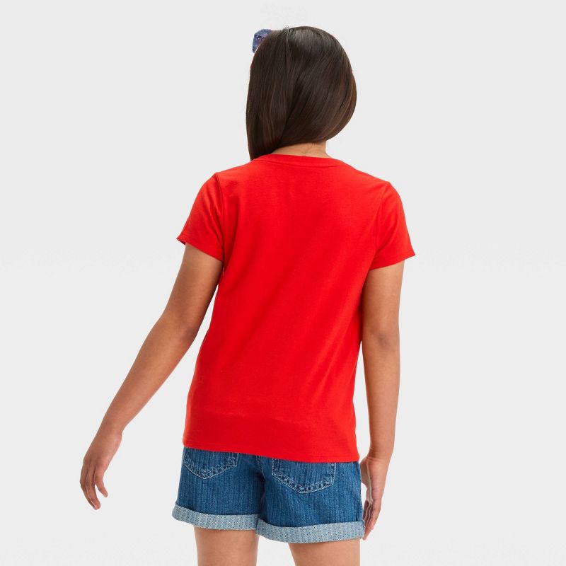 Girls&#39; Short Sleeve &#39;Watermelon&#39; Graphic T-Shirt - Cat &#38; Jack&#8482; Red, 4 of 5