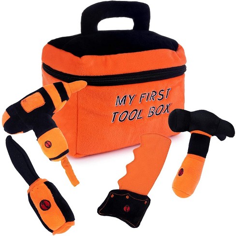 Plush Creations Orange Tool Box Carrier Toy Set : Target