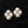 Ross-Simons 6-6.5mm Cultured Pearl Cluster Earrings With Diamond Accents in 14kt Gold - 4 of 4