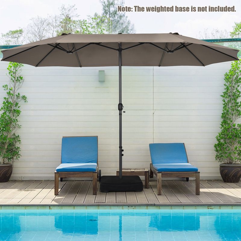 Tangkula 15FT Double-Sided Twin Patio Umbrella Extra-Large Market Umbrella for Outdoor, 2 of 8