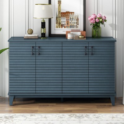 Whisen 4 Door Large Storage Buffet Sideboard with Adjustable Shelves