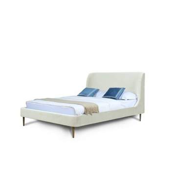 Full Heather Upholstered Bed - Manhattan Comfort