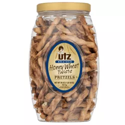 Utz Braided Honey Wheat Twists Pretzels Barrel - 24oz