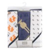Hudson Baby Infant Boy Cotton Rich Hooded Towels, Blue Moose, One Size - 2 of 4