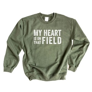 Simply Sage Market Women's Graphic Sweatshirt My Heart Is On The Field - 1 of 4