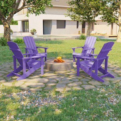 Sonkuki 4-Pack Recycled Plastic Wood Adirondack Chair