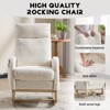 NicBex Accent Rocking Chair,Teddy Nursery Glider Rocker with Side Pocket,Comfy Armchair with Extendable Footrest,Headrest for Living Room - 4 of 4