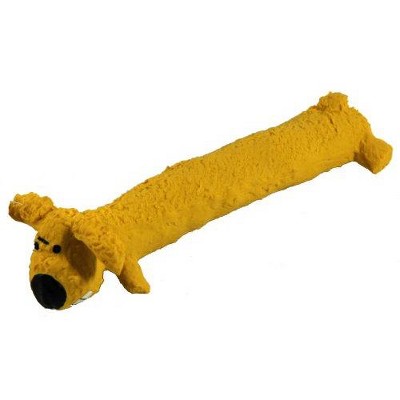 Multipet Loofa Dog Latex Texture Plush Filled Dog Toy that Squeaks (Colors Vary)