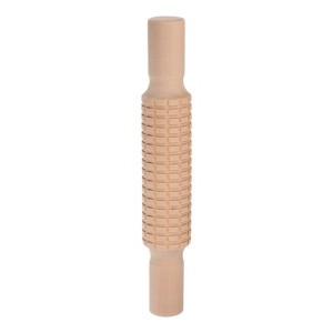 Unique Bargains Crafts Baking DIY Solid Non-Stick Wood Emboss Clay Roller 8.27" x 1.38" 1 Pc - 1 of 4