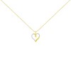 Haus of Brilliance 10K Yellow Gold Plated Silver 1/10 cttw Diamond Open Heart Pendent Necklace - 2 of 4