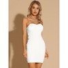 Allegra K Women's Strapless Cocktail Party Sweetheart Neck Mini Bodycon Dress - 3 of 4