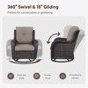 Buenhomino 4 Pieces Patio Furniture Set with Swivel Chairs, High Back Wicker Rattan Sofa with Thick Cushion and Coffee Table, Outdoor Conversation Set - 3 of 4