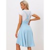 Allegra K Women's Gothic Brace Irregular Hem Midi Lace Up Skirt - 3 of 4