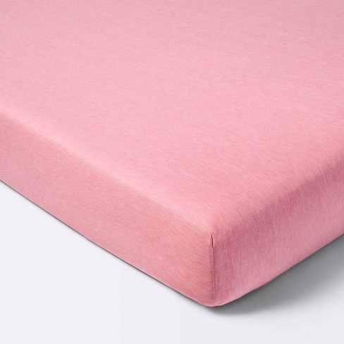Polyester Rayon Fitted Crib Sheet - Solid Mauve - Cloud Island™ : Target