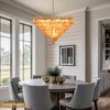 CityFurn 20-Light Modern Tiered Chandelier with Smoked Glass - 3 of 4