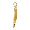 Black Bow Jewelry 14k Yellow Gold 2D Rooster Pendant, 25mm - 2 of 4