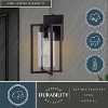 VAXCEL Kilbourne 1 Light Black Dusk to Dawn Outdoor Wall Lantern Clear Glass - 3 of 4