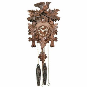 Handcrafted Wooden Cuckoo Clock – 9" Maple Leaf Wall Decor By River City Clocks - 1 of 3