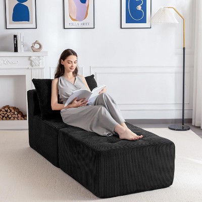 MAXYOYO Modular Sectional Sofa Couch, Sleeper Chair Modern Boneless Couch for Living Room, No Assembly Required