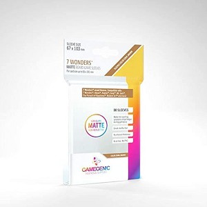 Gamegenic 2 Packs Gamegenic Matte Board Game Sleeves 80ct 7 Wonders Size Card Sleeves Individual Pack - 1 of 4