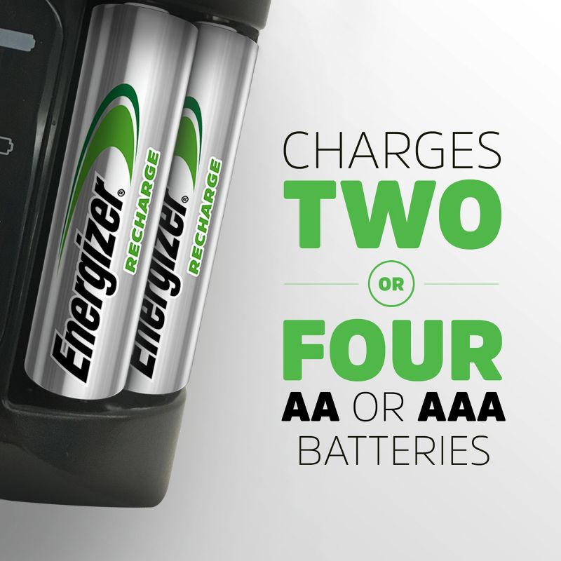 Energizer Recharge Pro Charger for NiMH Rechargeable AA and AAA Batteries, 3 of 11