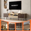 NicBex TV Stand Media Console LED Gaming Console Mid Century Modern Entertainment Center with Storage for Living Room, Bedroom, Oak - 2 of 4