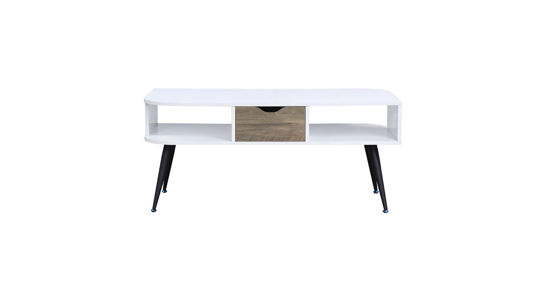 Acme Furniture Halima Coffee Table White/Black Finish