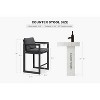PURPLE LEAF Outdoor Bar Stools Set of 2 Modern Aluminum Barstools with Removable Cushion Patio Bar Stool for Kitchen Outside Island Backyarda - 2 of 4
