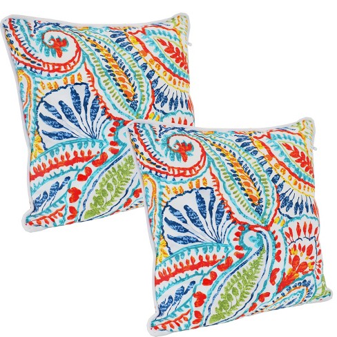 Sunnydaze Indoor/outdoor Square Accent Decorative Throw Pillows For ...