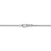 Black Bow Jewelry 1.3mm 14k White Gold Solid Round Snake Chain Necklace - 4 of 4