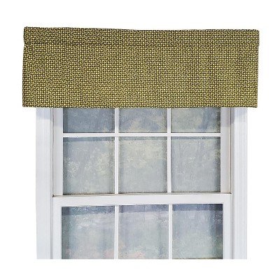 RLF Home Cabana Trellis Window Treatment Tailored Premium Quality Valance 3" Rod Pocket 50" x 14" Yellow