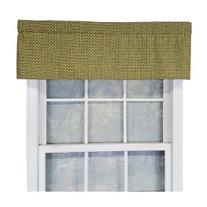 RLF Home Cabana Trellis Window Treatment Tailored Premium Quality Valance 3" Rod Pocket 50" x 14" Yellow - 1 of 3