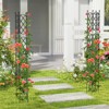 Tangkula Garden Trellis Outdoor Plant Support Frame with Adjustable Shapes Ground Stakes Rustproof PE Coating Pipes 1/2pcs - 2 of 4
